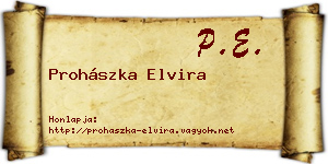 Prohászka Elvira névjegykártya